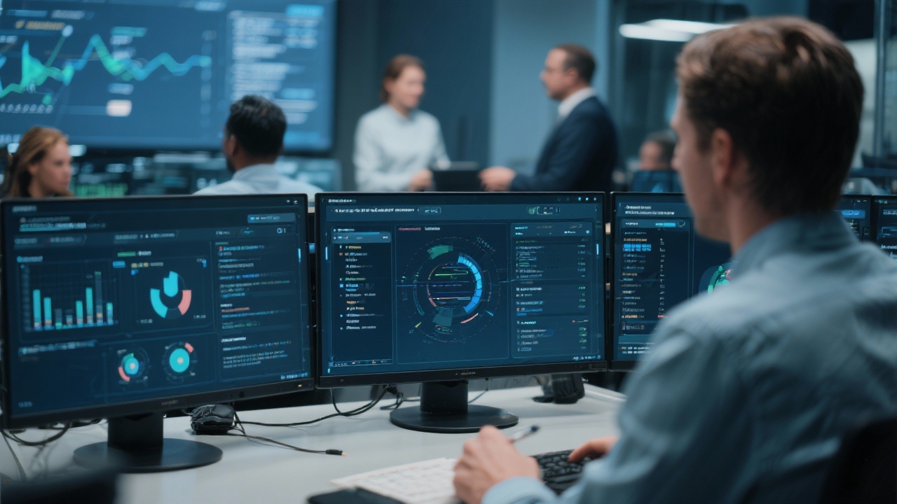 Integration specialists configuring middleware components in secure operations center to ensure reliable data exchange for Dutch enterprises.